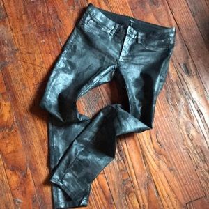 Bebe black faux leather jeans
